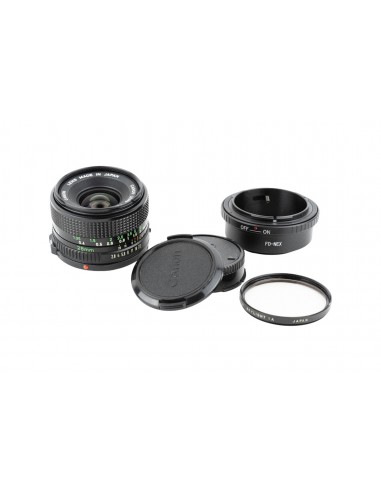 Canon NEW FD 28mm 1:2.8 + adattatore